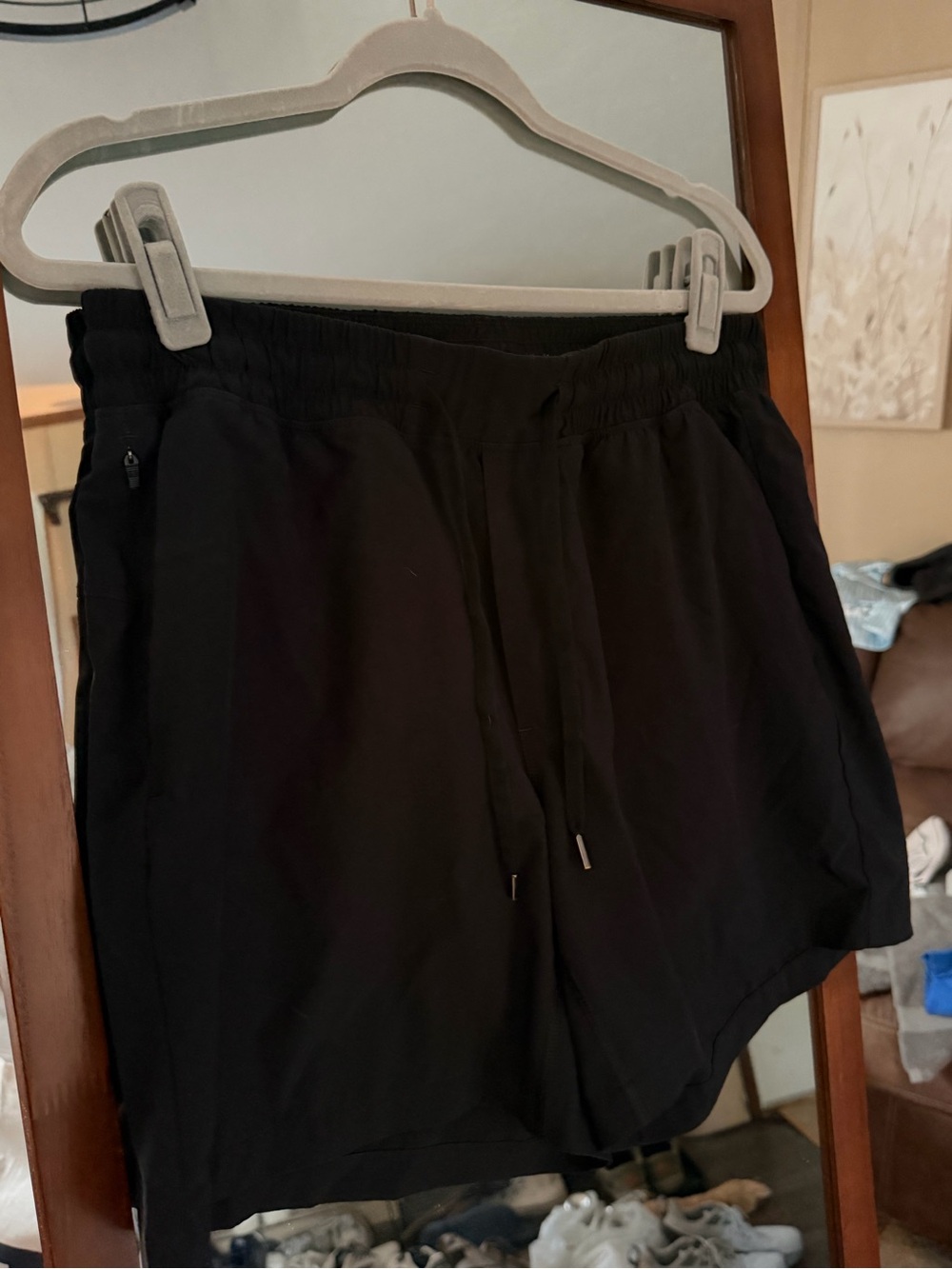 Men's CRZ Yoga Black Athletic Drawstring Shorts - XL